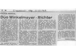 Crítica Musical Dúo Winkelmayer-Richter Crítica Musical Dúo Winkelmayer-Richter