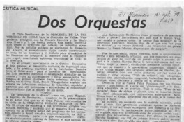 Crítica Musical Dos Orquestas Crítica Musical Dos Orquestas