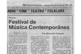 Festival de Música Contemporánea Música Festival de Música Contemporánea Música