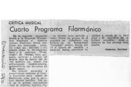 Crítica Musical Cuarto Programa Filarmónico Crítica Musical Cuarto Programa Filarmónico