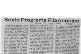 [Crítica Musical] Sexto Programa Filarmónico