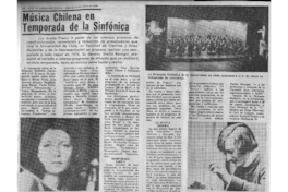 Música Chilena en Temporada de la Sinfónica Música Chilena en Temporada de la Sinfónica