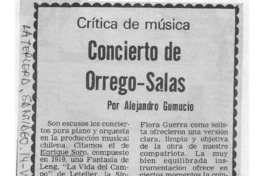 Crítica de Música Concierto de Orrego-Salas Crítica de Música Concierto de Orrego-Salas