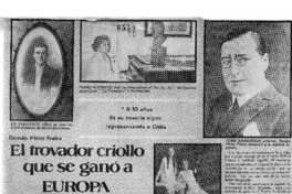 Osmán Perez Freire El trovador criollo que se ganó a Europa Osmán Perez Freire El trovador criollo que se ganó a Europa
