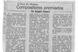 Compositores premiados Crítica de música Compositores premiados Crítica de música