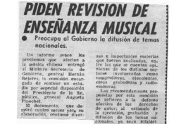 Piden revisión de enseñanza musical Piden revisión de enseñanza musical