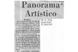 Panorama Artístico Música Panorama Artístico Música