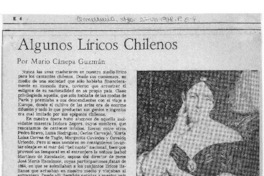 Algunos Líricos Chilenos Algunos Líricos Chilenos