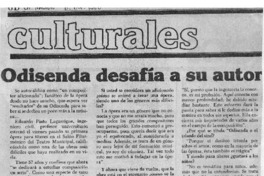 Odisenda desafía a su autor Odisenda desafía a su autor