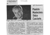 Pianista Montecino: unico concierto Pianista Montecino: unico concierto