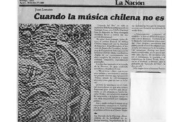 Cuando la música chilena no es una leyenda Juan Lemann Cuando la música chilena no es una leyenda Juan Lemann