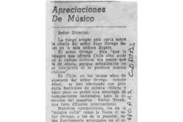 Apreciaciones de músico Apreciaciones de músico