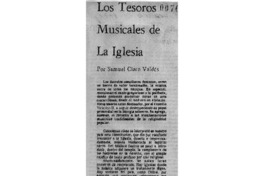 Los tesoros musicales de la iglesia Los tesoros musicales de la iglesia