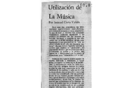 Utilización de la música Utilización de la música