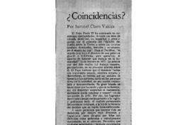 ¿Coincidencias? ¿Coincidencias?