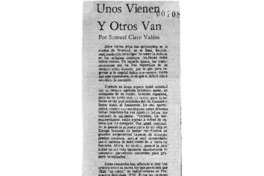 Unos vienen y otros se van Unos vienen y otros se van
