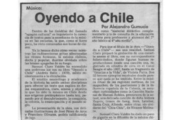 Oyendo a Chile Oyendo a Chile