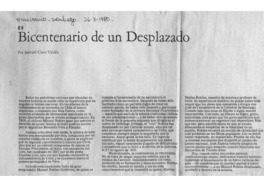 Bicentenario de un desplazado Bicentenario de un desplazado