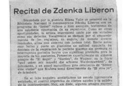 Recital de Zdenka Liberon Recital de Zdenka Liberon