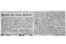 Recital de Flora Guerra Crítica Musical Recital de Flora Guerra Crítica Musical