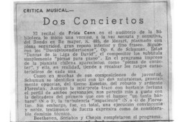 Dos conciertos Crítica Musical Dos conciertos Crítica Musical