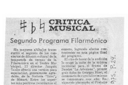 Segundo programa filarmónico Crítica Musical