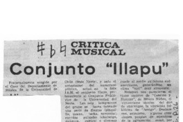 Conjunto "Illapu" Crítica Musical Conjunto "Illapu" Crítica Musical