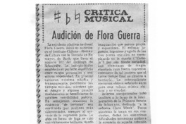 Audición de Flora Guerra Crítica Musical Audición de Flora Guerra Crítica Musical