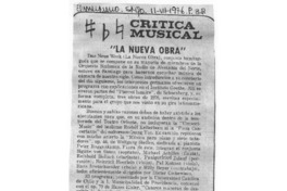 "La Nueva Obra" Crítica Musical "La Nueva Obra" Crítica Musical