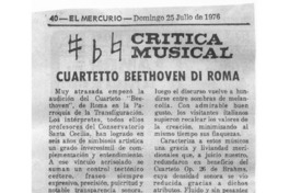 Cuarteto Beethoven di Roma Crítica musical Cuarteto Beethoven di Roma Crítica musical