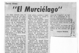 "El Murciélago" Opereta Vienesa "El Murciélago" Opereta Vienesa