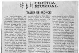Taller de Bronces Crítica Musical
