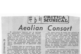 Aeolian Consort Crítica Musical Aeolian Consort Crítica Musical