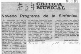 Crítica Musical Noveno Programa de la Sinfónica Crítica Musical Noveno Programa de la Sinfónica