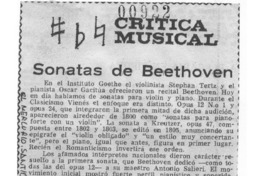 Crítica Musical Sonatas de Beethoven Crítica Musical Sonatas de Beethoven