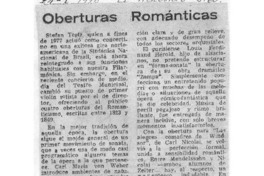 Oberturas Románticas Oberturas Románticas