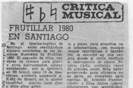 Frutillar 1980 en Santiago Crítica Musical Frutillar 1980 en Santiago Crítica Musical