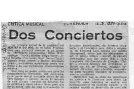 Dos Conciertos Crítica Musical Dos Conciertos Crítica Musical