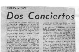 Dos Conciertos Crítica Musical Dos Conciertos Crítica Musical