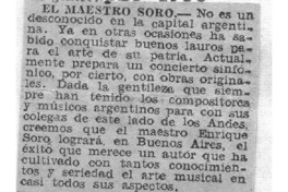 El Maestro Soro El Maestro Soro