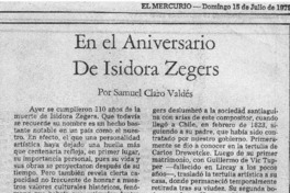 En el aniversario de Isidora Zegers En el aniversario de Isidora Zegers
