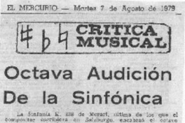 Crítica Musical Octava Audición de la Sinfónica Crítica Musical Octava Audición de la Sinfónica
