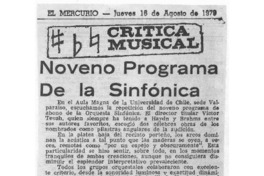 Crítica Musical Noveno Programa de la Sinfónica Crítica Musical Noveno Programa de la Sinfónica