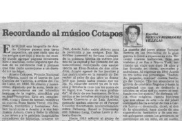 Recordando al músico Cotapos Recordando al músico Cotapos