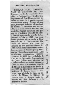 Hechos y personajes Enrique Soro Barriga Hechos y personajes Enrique Soro Barriga