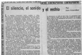 El silencio, el sonido y el resfrío Contrapuntos El silencio, el sonido y el resfrío Contrapuntos