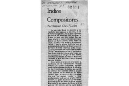 Indios Compositores Indios Compositores