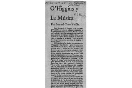 O'Higgins y la música O'Higgins y la música