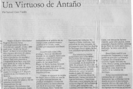 Un virtuoso de antaño Un virtuoso de antaño