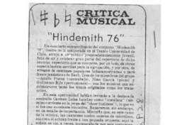 "Hindemith 76" Crítica Musical "Hindemith 76" Crítica Musical